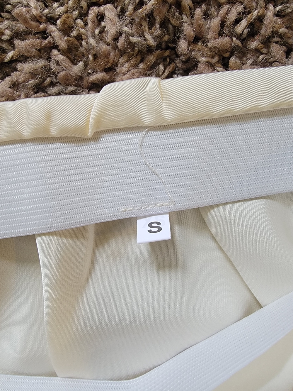 Women's Cream A-Line Skirt - Picture 2 of 2